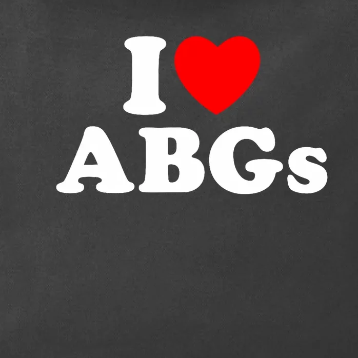 I Love Abgs I Heart Abgs Funny Asian Baby Lover Zip Tote Bag