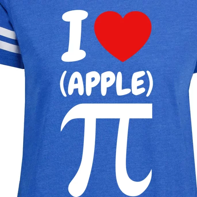 I Love Apple Pie Funny Pi Day Great Gift Enza Ladies Jersey Football T-Shirt