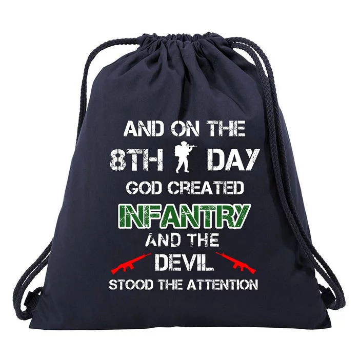 Infantry Lovers And On The 8th Day God Created Infantry Cute Gift Drawstring Bag