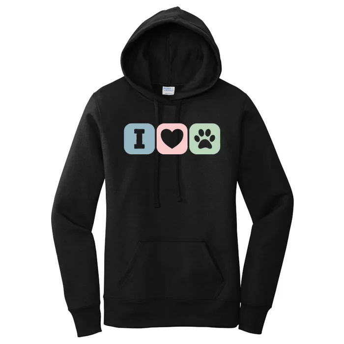 I Love Animals Dog Cat Rescue Owner Gift Women's Pullover Hoodie