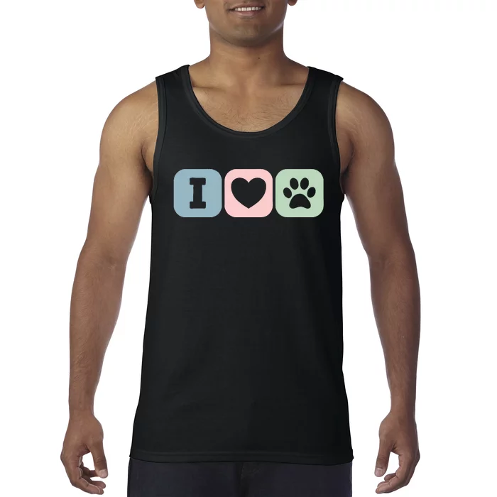 I Love Animals Dog Cat Rescue Owner Gift Tank Top