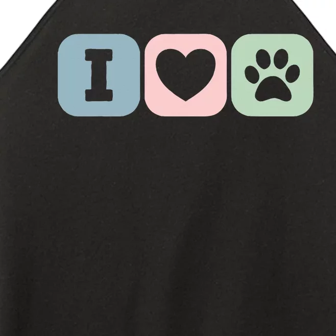 I Love Animals Dog Cat Rescue Owner Gift Women’s Perfect Tri Rocker Tank