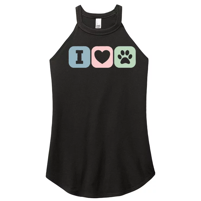 I Love Animals Dog Cat Rescue Owner Gift Women’s Perfect Tri Rocker Tank