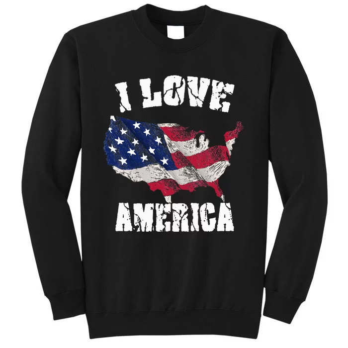 I Love America USA 4th Of July Gift Sweatshirt