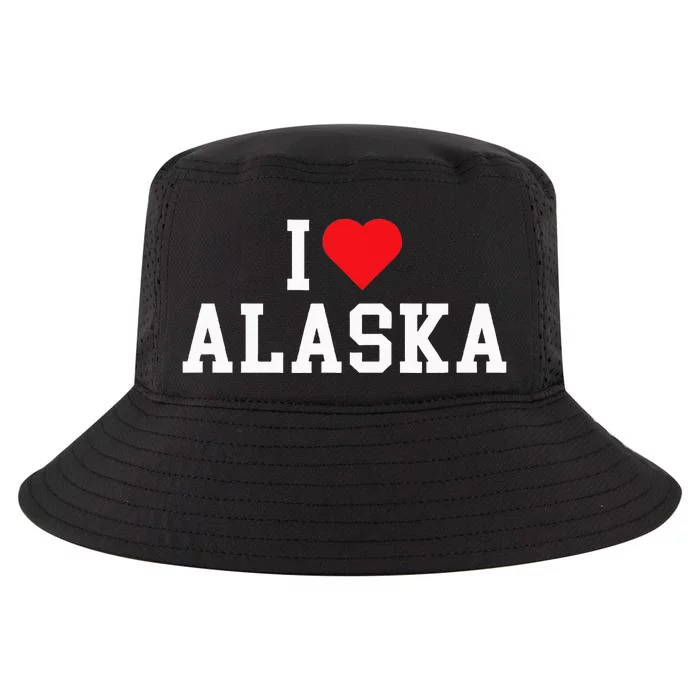 I Love Alaska Throwback Design Classic Cool Comfort Performance Bucket Hat