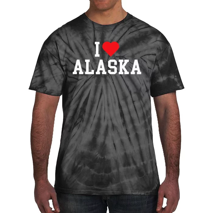 I Love Alaska Throwback Design Classic Tie-Dye T-Shirt