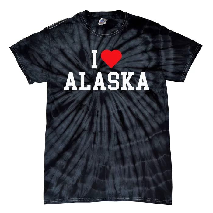 I Love Alaska Throwback Design Classic Tie-Dye T-Shirt