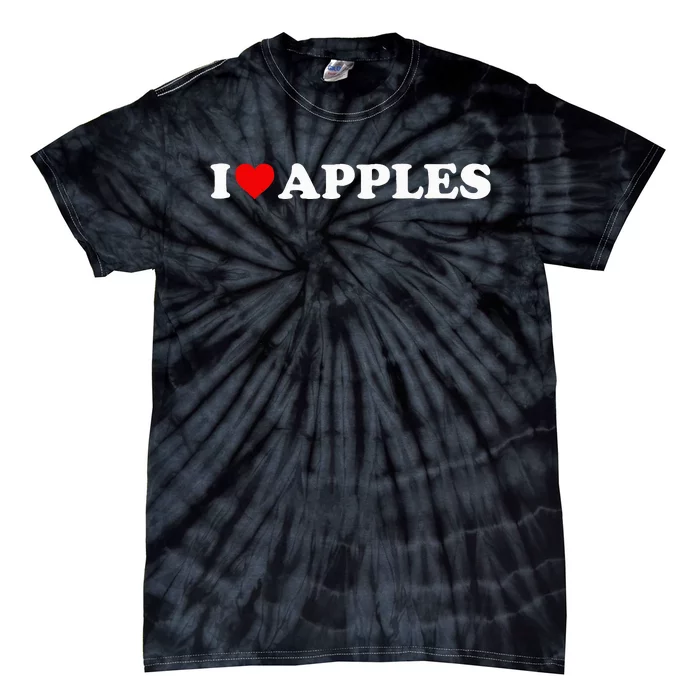 I Love Apples Heart Tie-Dye T-Shirt