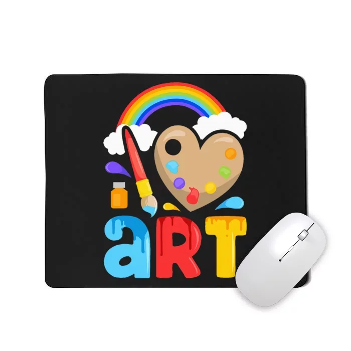 I Love Art Artist Painter Colorful Painting Gifts Mousepad