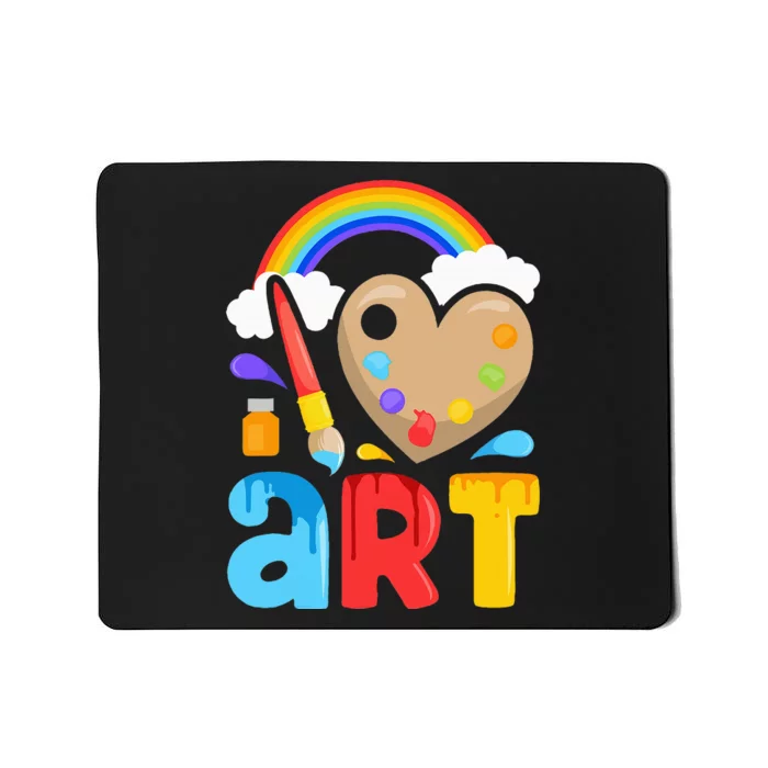 I Love Art Artist Painter Colorful Painting Gifts Mousepad