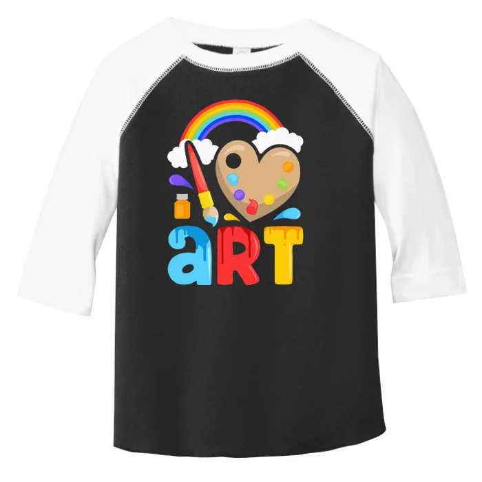 I Love Art Artist Painter Colorful Painting Gifts Toddler Fine Jersey T-Shirt