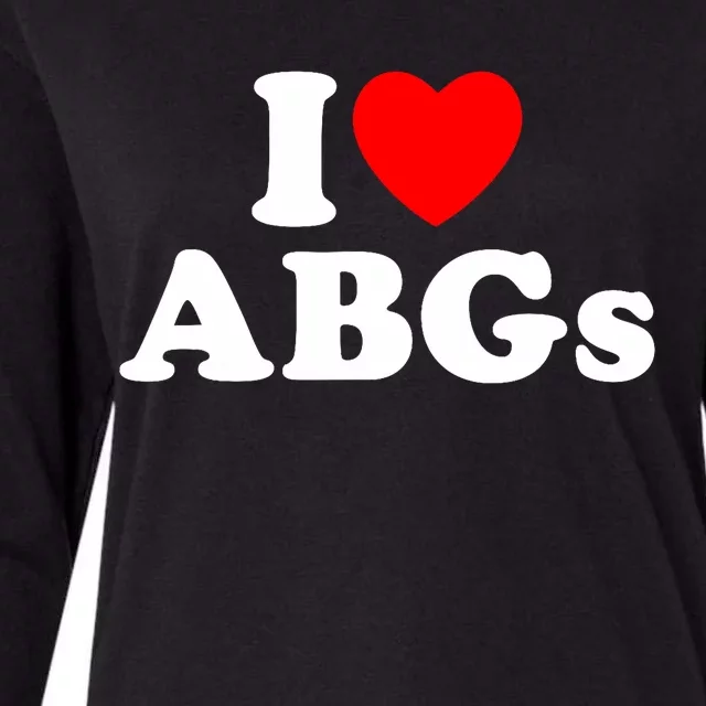 I Love Abgs I Heart Abgs Funny Asian Girl Lover Womens Cotton Relaxed Long Sleeve T-Shirt