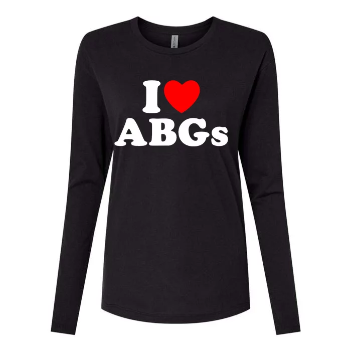 I Love Abgs I Heart Abgs Funny Asian Girl Lover Womens Cotton Relaxed Long Sleeve T-Shirt