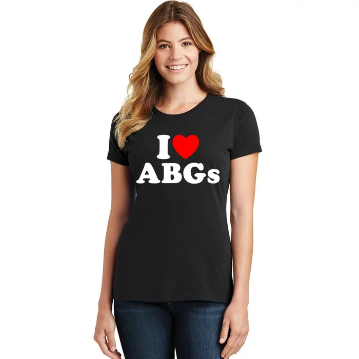 I Love Abgs I Heart Abgs Funny Asian Girl Lover Women's T-Shirt