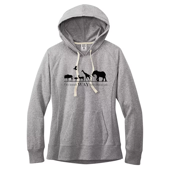 I Like Animals Way Better Than People Women's Fleece Hoodie