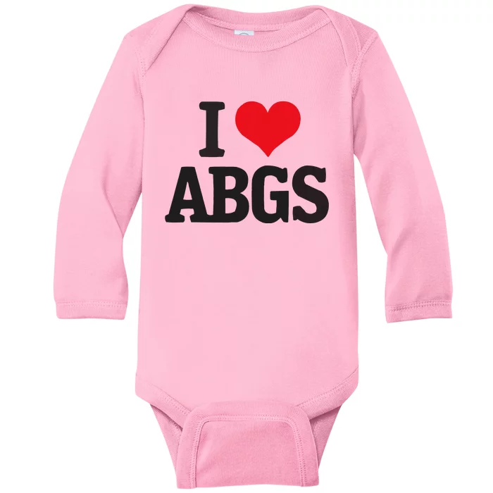 I Love Abgs Baby Long Sleeve Bodysuit