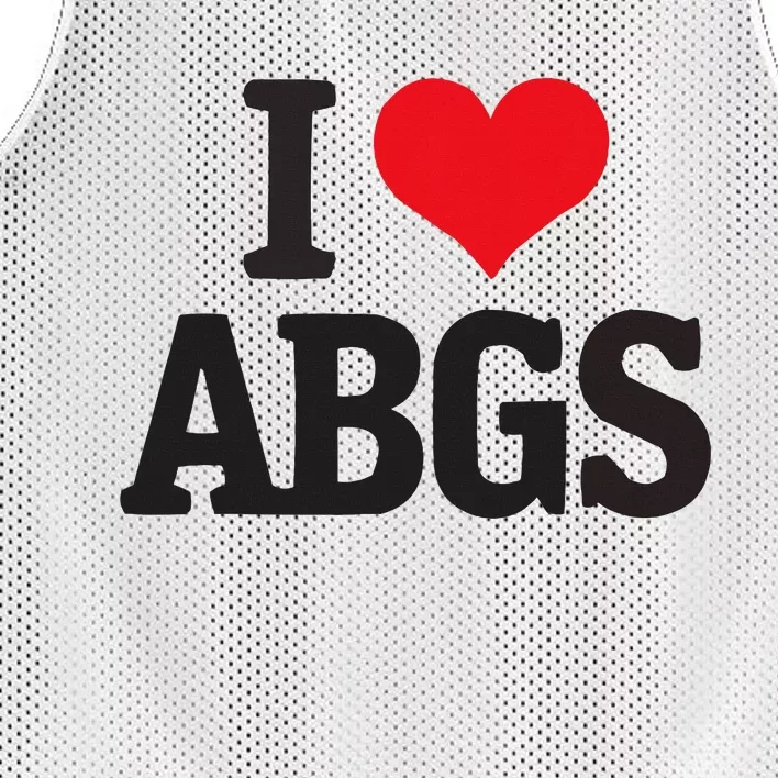 I Love Abgs Mesh Reversible Basketball Jersey Tank