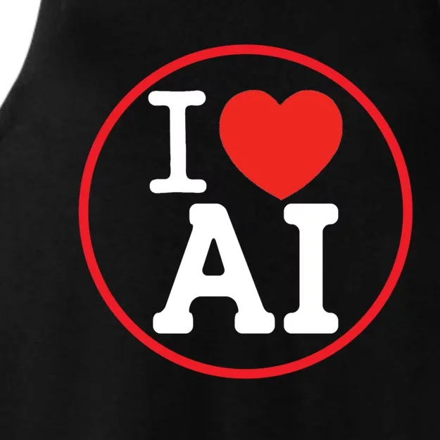 I Love Ai Artificial Intelligence Is Amazing! Cool Gift Ladies Tri-Blend Wicking Tank