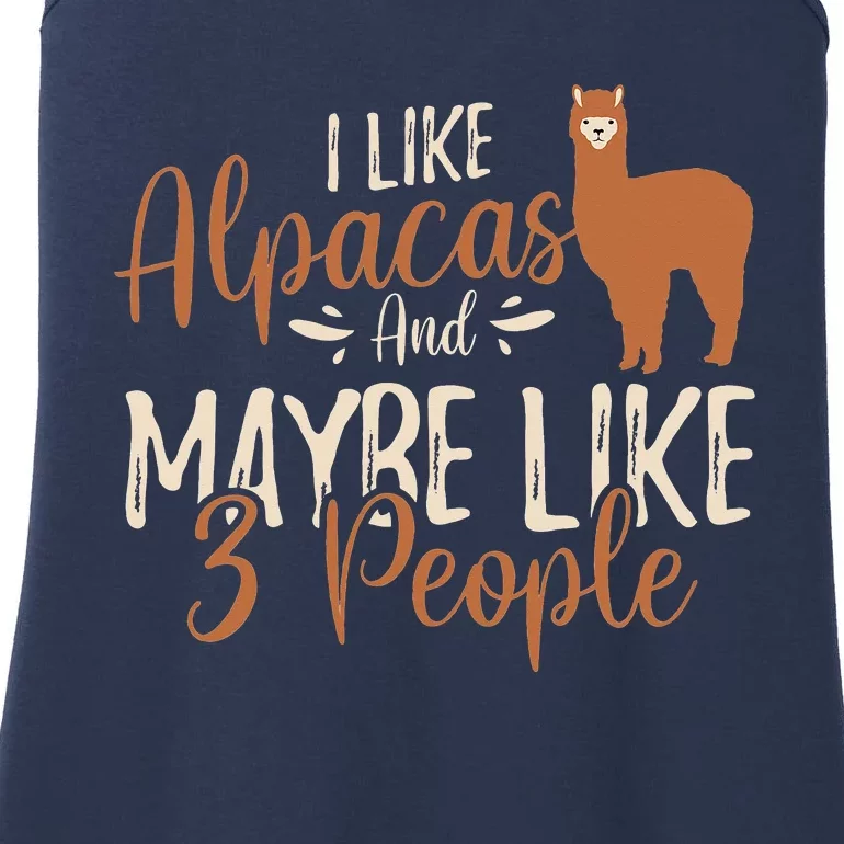 I Like Alpacas And Maybe Like 3 People Ladies Essential Tank