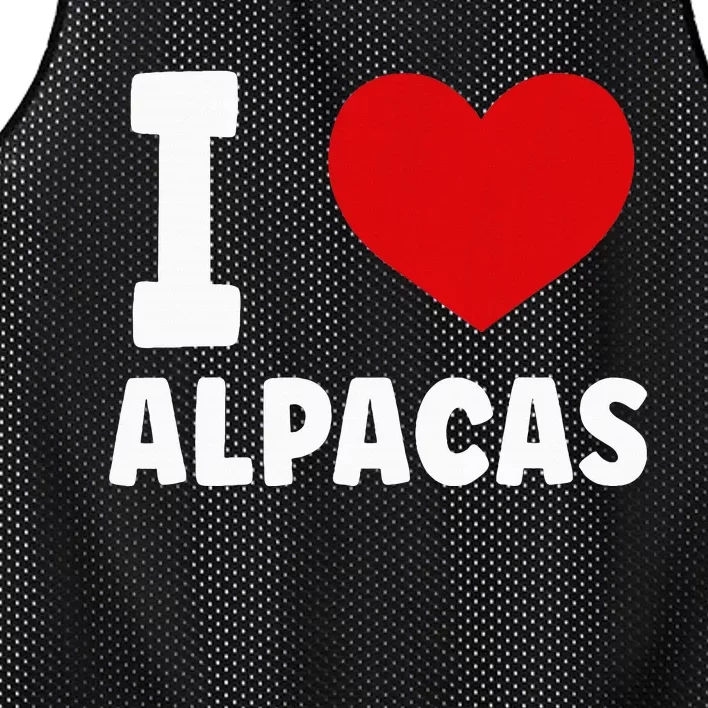 I Love Alpacas Mesh Reversible Basketball Jersey Tank