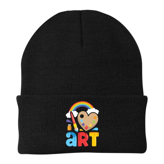 I Love Art Artist Painter Colorful Painting Gifts Knit Cap Winter Beanie