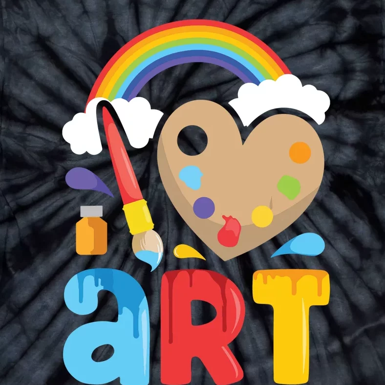 I Love Art Artist Painter Colorful Painting Gifts Tie-Dye T-Shirt