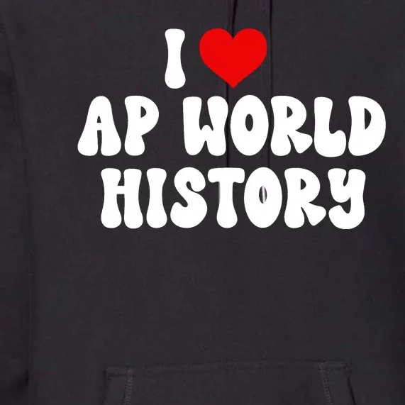 I Love AP World History Premium Hoodie