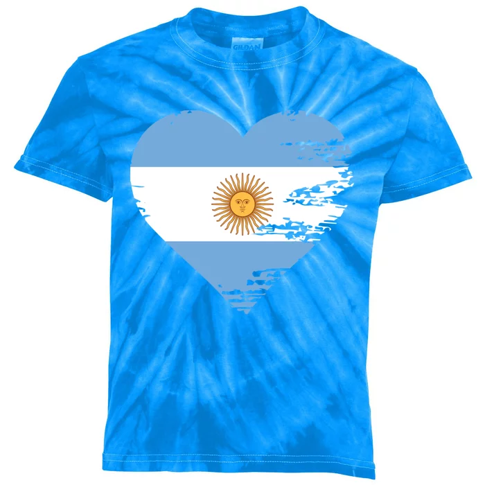 I Love Argentina Gift Kids Tie-Dye T-Shirt