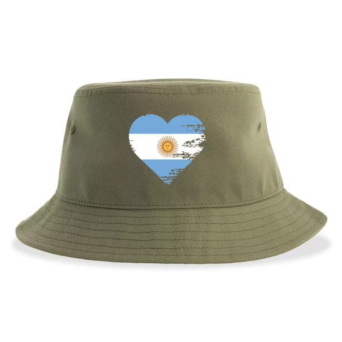 I Love Argentina Gift Sustainable Bucket Hat