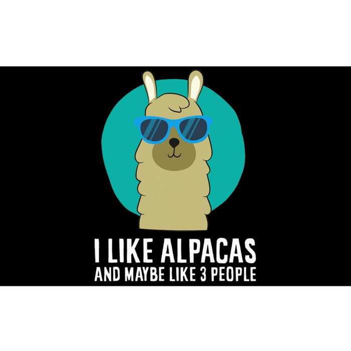 I Like Alpacas And Maybe Like 3 People Cute Alpaca Bumper Sticker