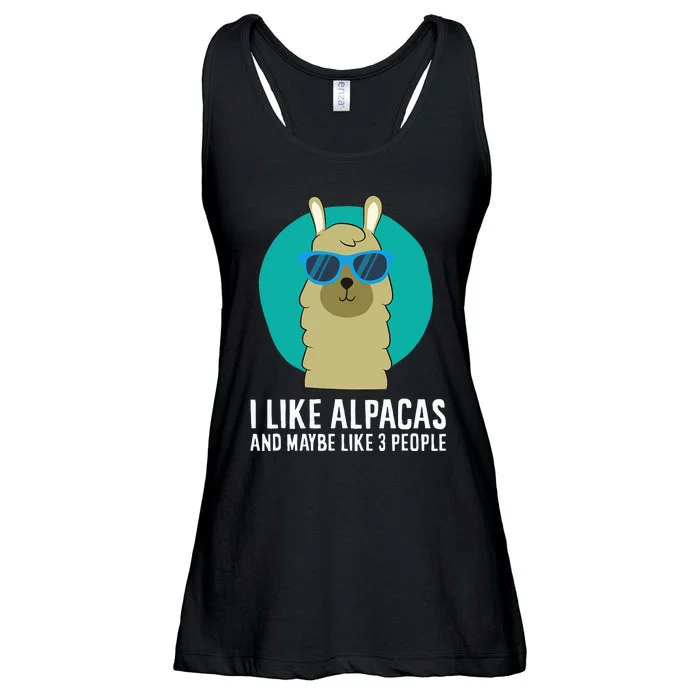 I Like Alpacas And Maybe Like 3 People Cute Alpaca Ladies Essential Flowy Tank