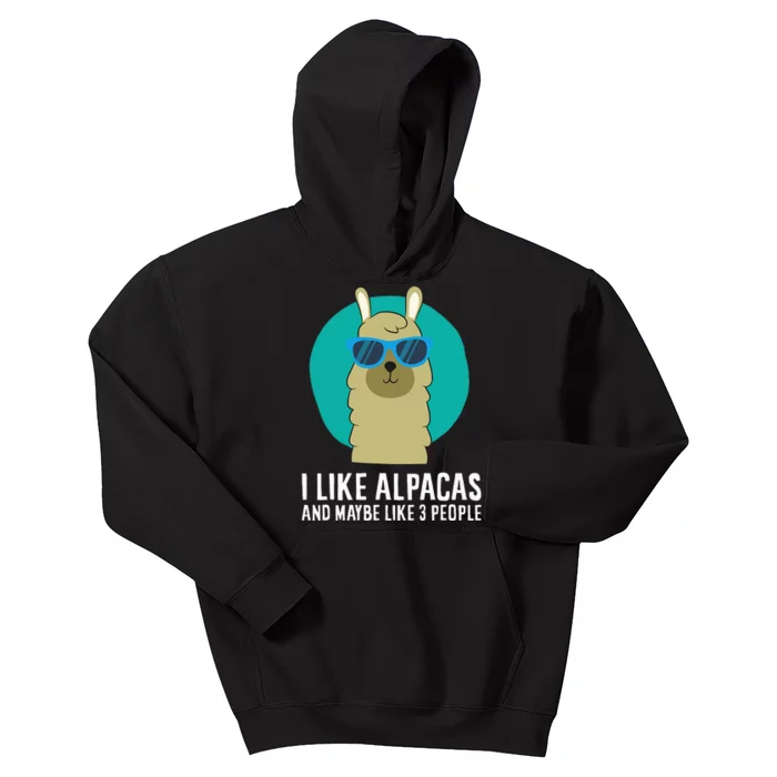 I Like Alpacas And Maybe Like 3 People Cute Alpaca Kids Hoodie