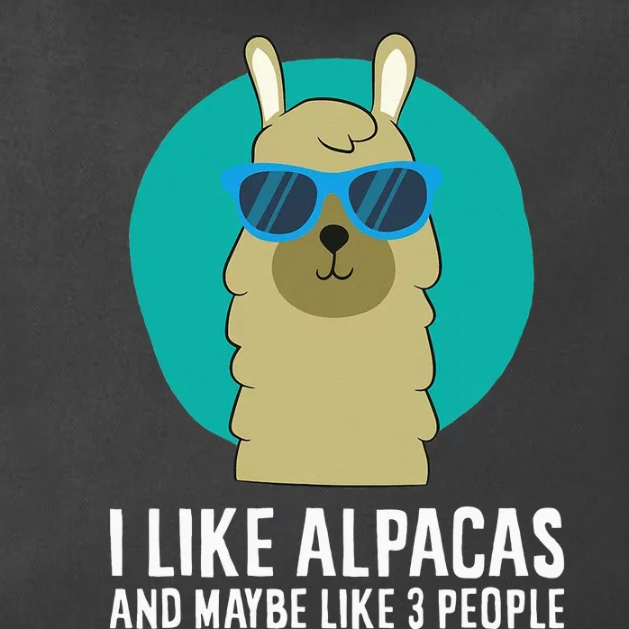 I Like Alpacas And Maybe Like 3 People Cute Alpaca Zip Tote Bag