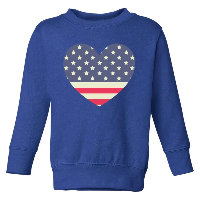 I Love America I Love Usa Heart Cute Gift Toddler Sweatshirt