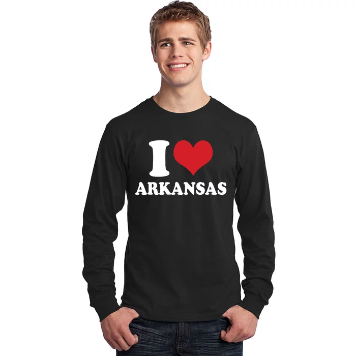 I Love Arkansas Ar American Usa Long Sleeve Shirt