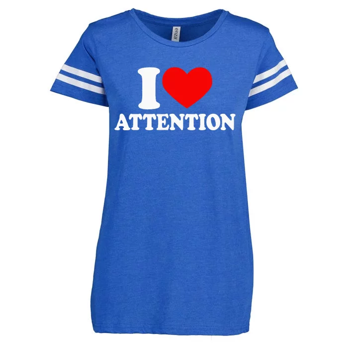 I Love Attention I Heart Attention Baby Enza Ladies Jersey Football T-Shirt