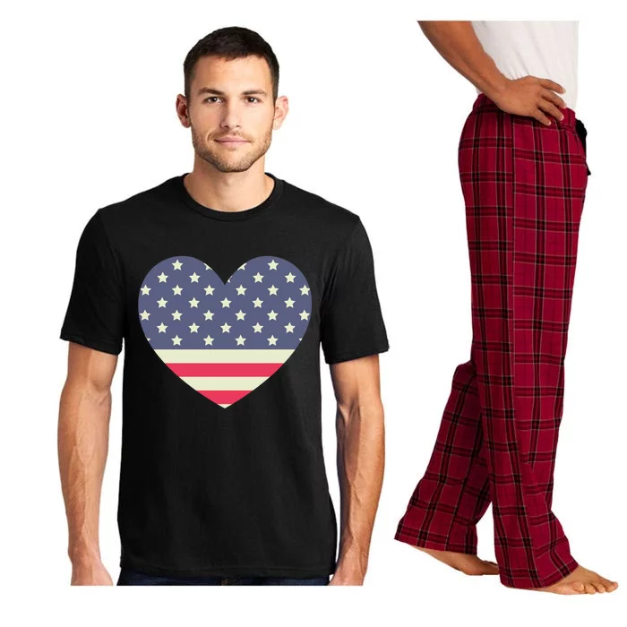 I Love America I Love Usa Heart Gift Pajama Set