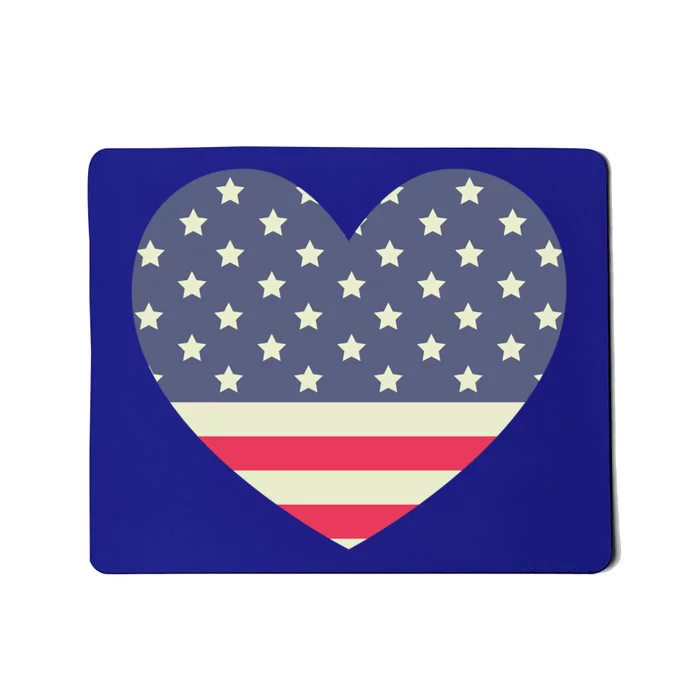 I Love America I Love Usa Heart Gift Mousepad