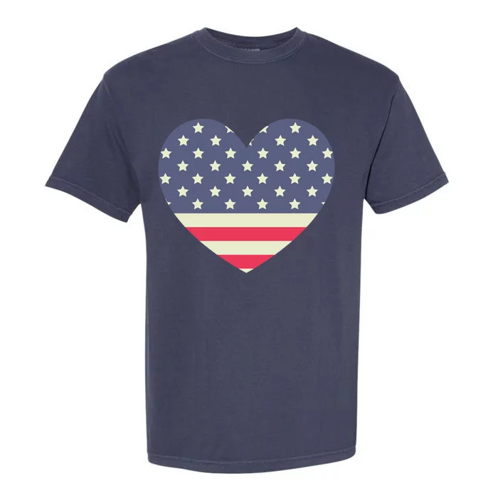 I Love America I Love Usa Heart Gift Garment-Dyed Heavyweight T-Shirt