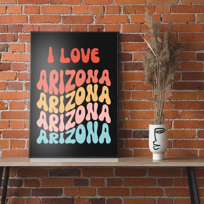 I Love Arizona Vintage Retro State Of Arizona Usa Poster