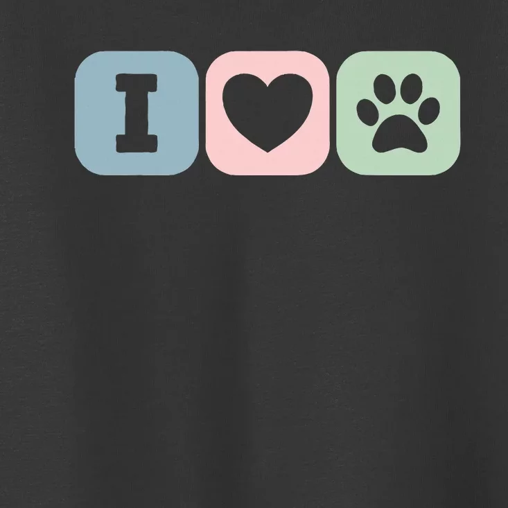 I Love Animals Dog Cat Rescue Owner Gift Toddler T-Shirt