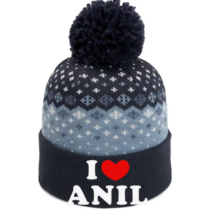 I Love Anil I Heart Anil The Baniff Cuffed Pom Beanie