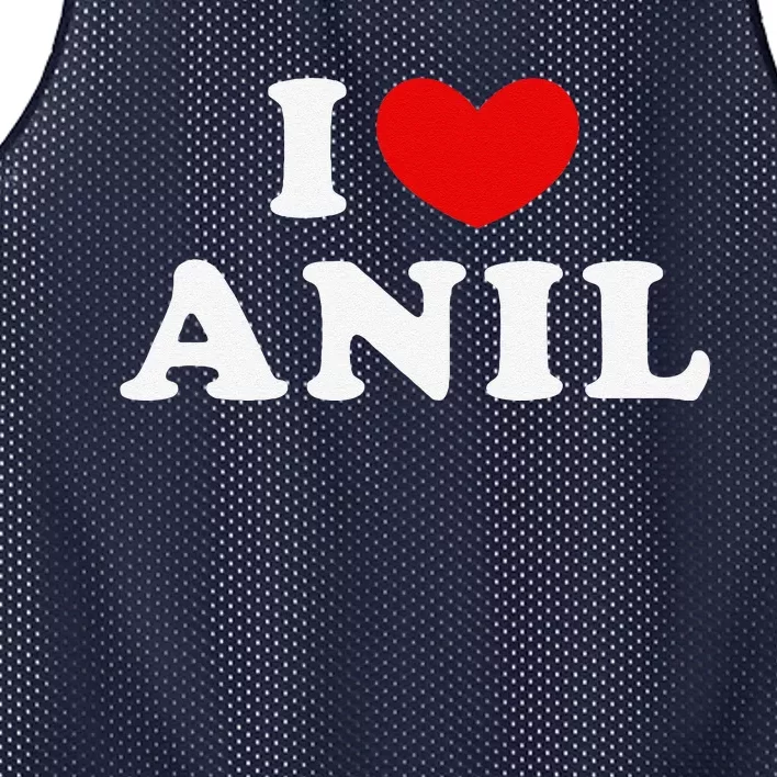 I Love Anil I Heart Anil Mesh Reversible Basketball Jersey Tank