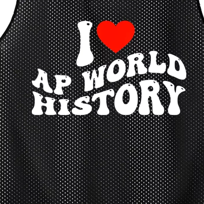 I Love AP World History Mesh Reversible Basketball Jersey Tank