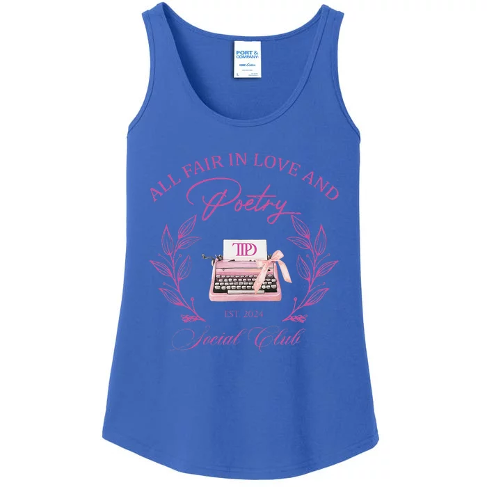 In Love And Poetry Social Club Ladies Essential Tank