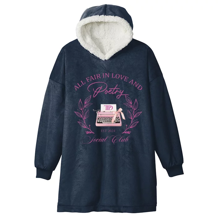 In Love And Poetry Social Club Hooded Wearable Blanket