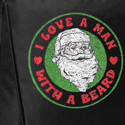 I Love a Man With a Beard Funny Christmas Santa Joke City Backpack