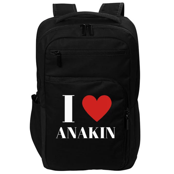 I Love Anakin Heart Family Lover Impact Tech Backpack