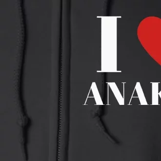 I Love Anakin Heart Family Lover Full Zip Hoodie