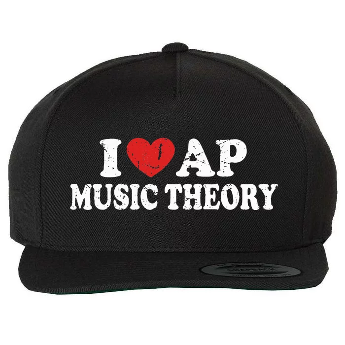 I Love Ap Music Theory Wool Snapback Cap